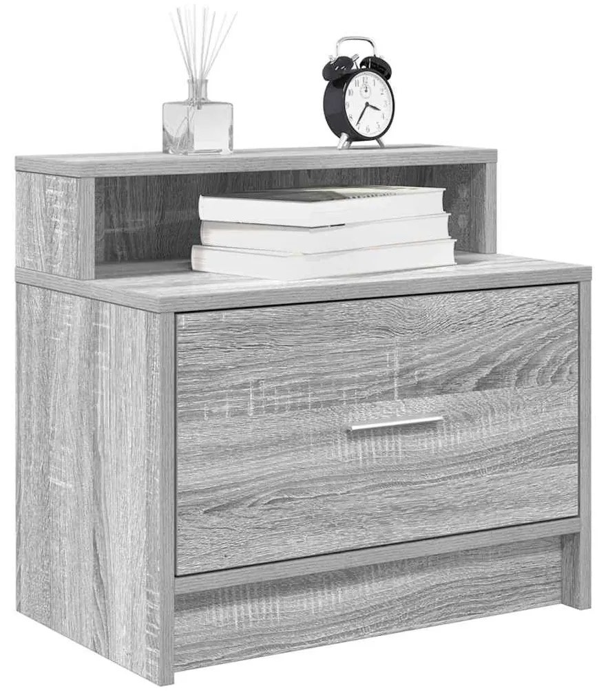 éjjeliszekrények fiókos 2 db szürke sonoma 51 x 31 x 47 cm