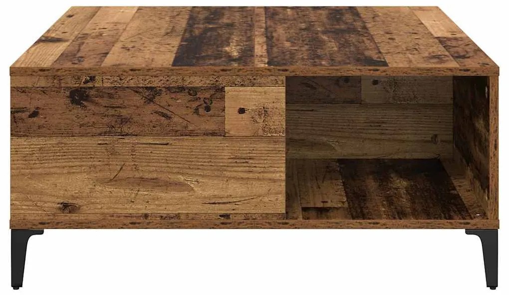 vidaXL Dohányzóasztal Öreg fa 80 x 80 x 36,5 cm Faanyag