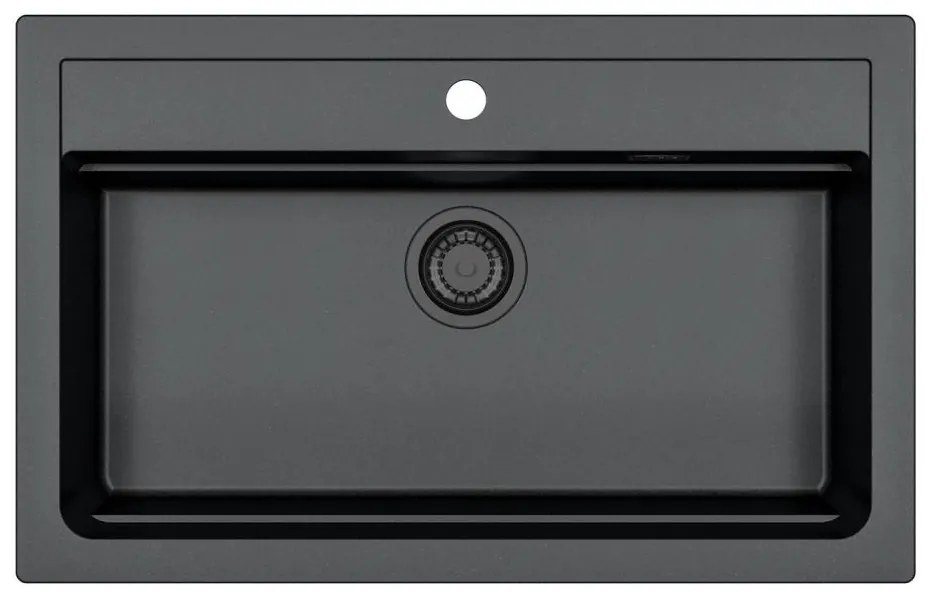 ALVEUS 1148163 - Mosogató ATROX 79x50 cm gránit/fekete