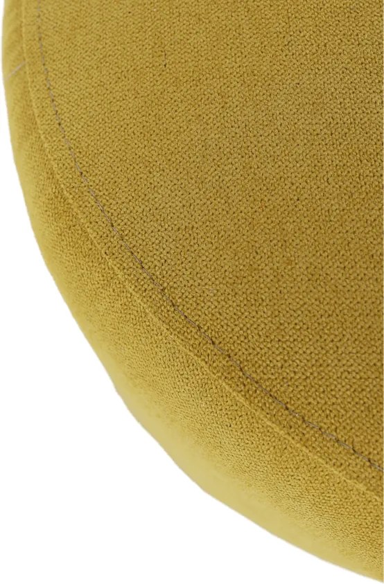 Klub fotel puffal, mustár, ROSE