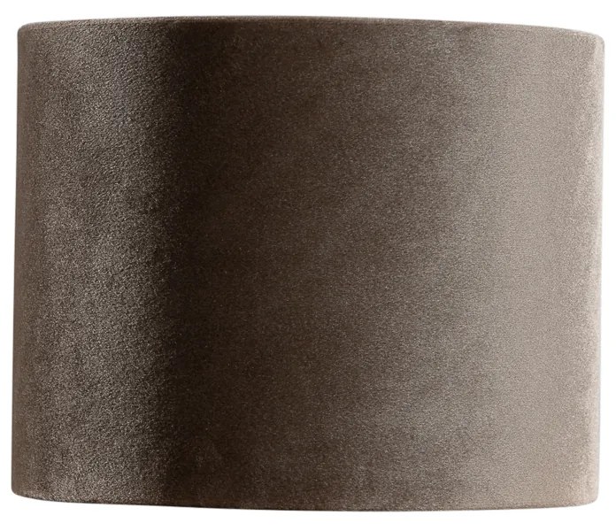 Taupe kerek bársony lámpabúra 18/18/14