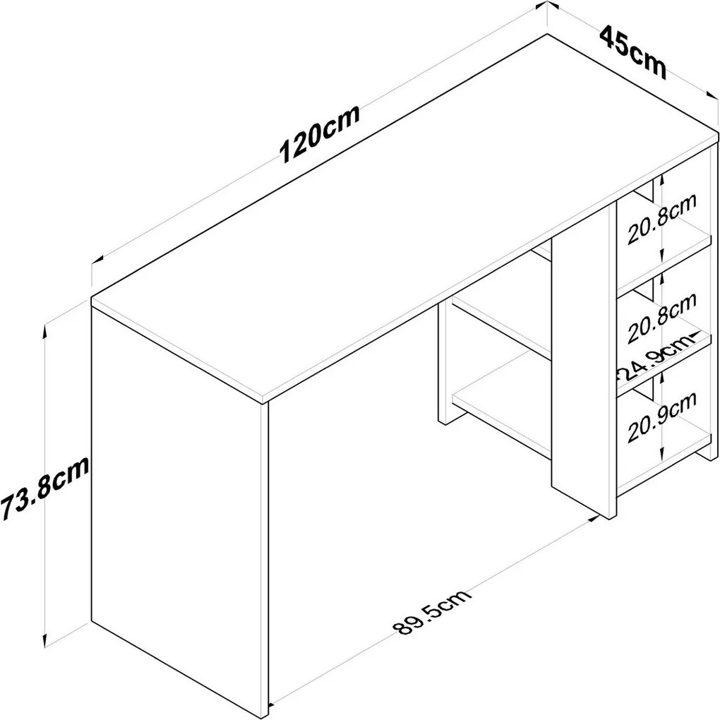 Hamen Walnut and Anthracite íróasztal