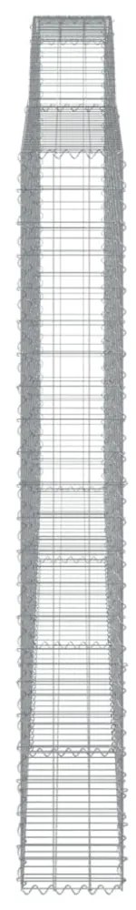 5 db íves horganyzott vas gabion kosár 400x30x220/240 cm