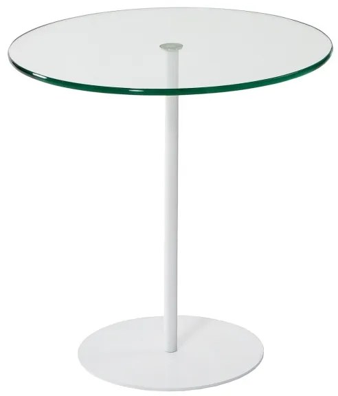 Kisasztal CHILL 50x50 cm fehér/átlátszó