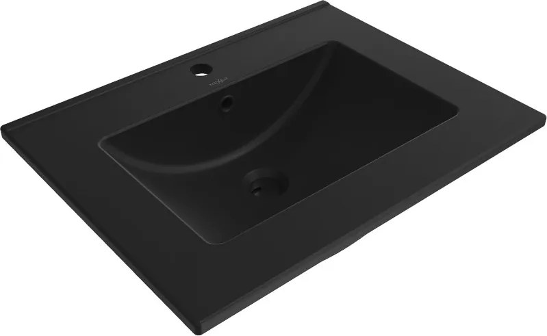 Mexen Atena beépíthető mosdó 61 x 46 cm, fekete matt - 25016070