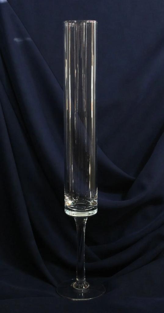 Üveg váza állványon (m. 49 cm) - modern stílusú