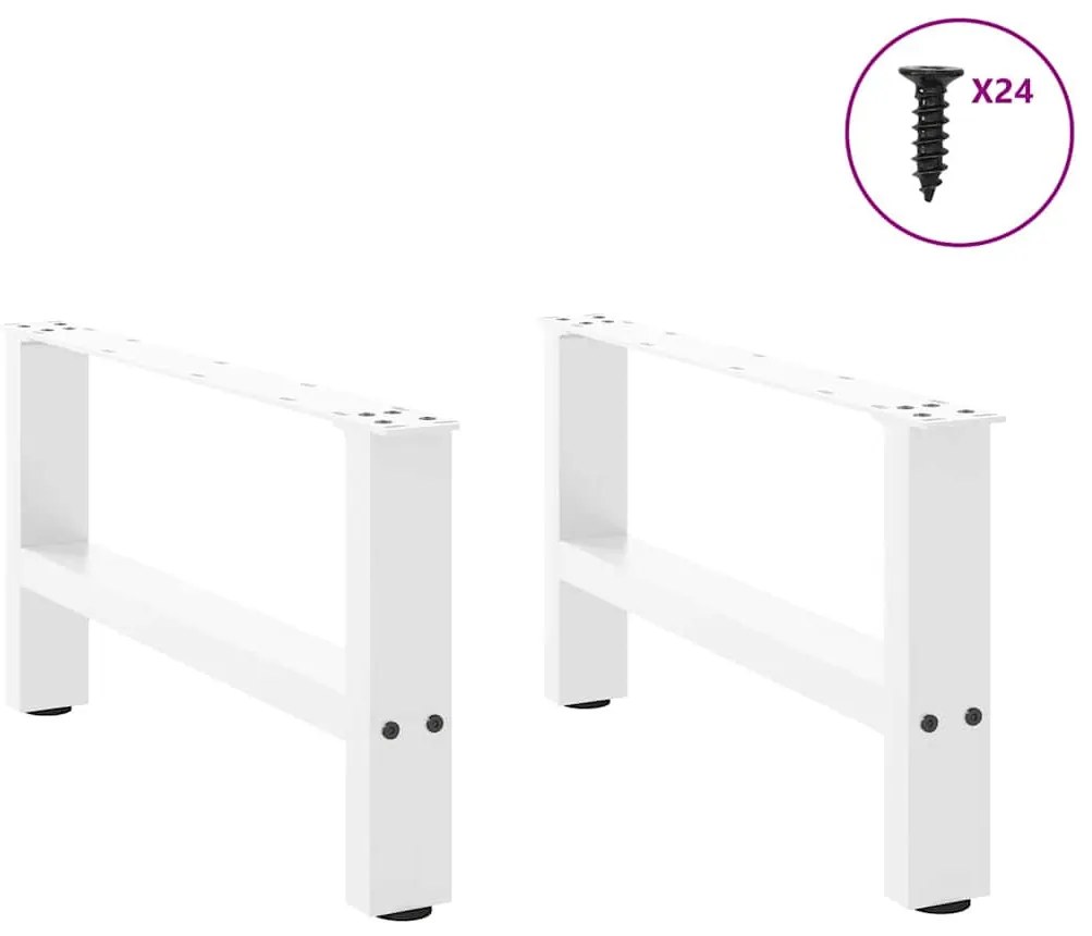 2 db fehér dohányzóasztal láb 60 x (30-31) cm acél