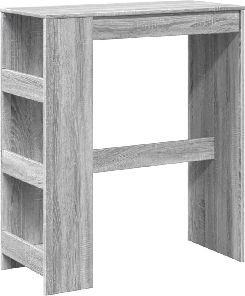 vidaXL szürke sonoma szerelt fa bárasztal tárolókkal 90x40x103,5 cm