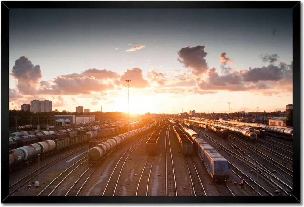 Plakátok keretben 60x40 Vasútállomás