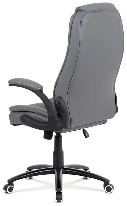 Szürke Ekobőr Irodai Főnöki Szék, Hinta Mechanikával. GREY – KA-G301