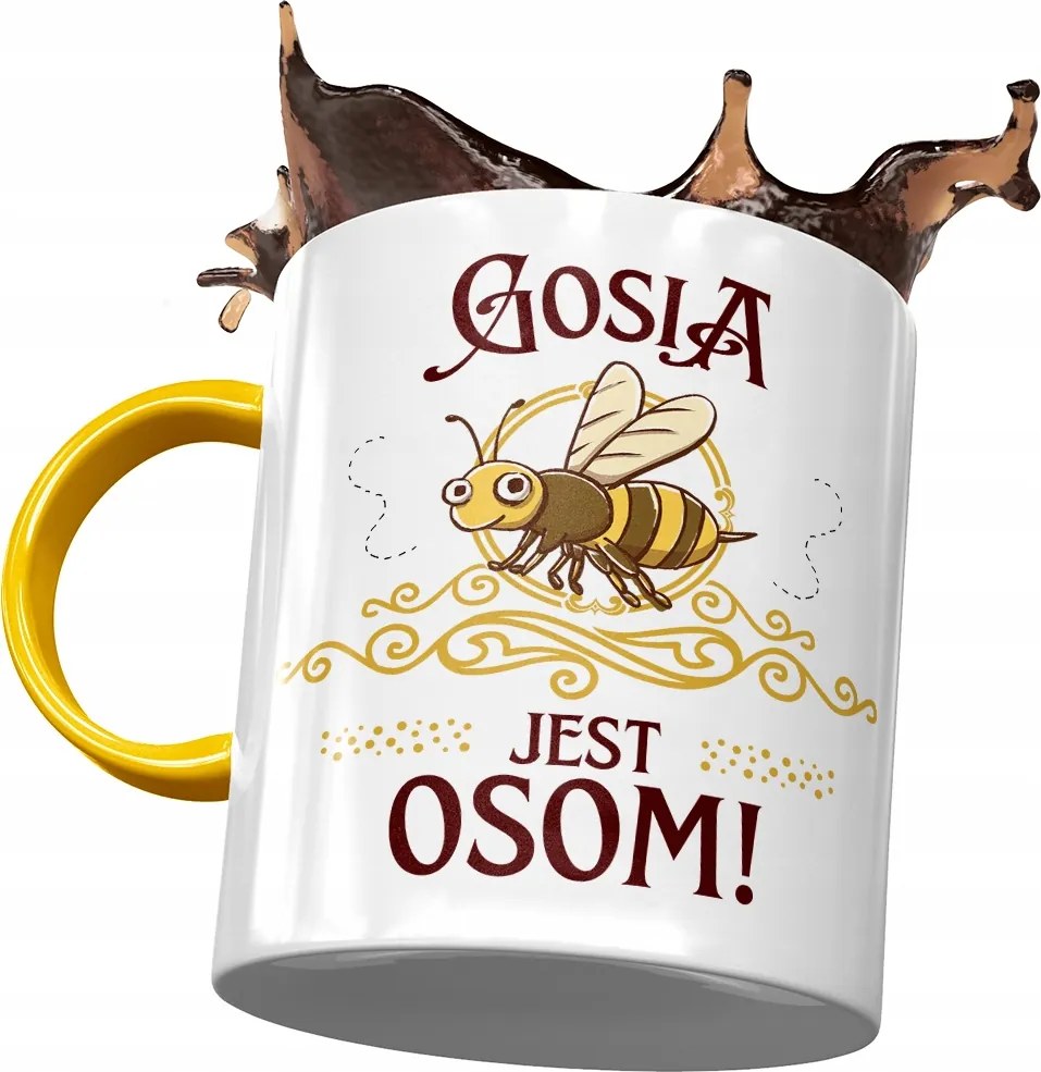 Sárga Bögre Gosi Feleség Barátnő Ajándék Nyomtatott Fotóval