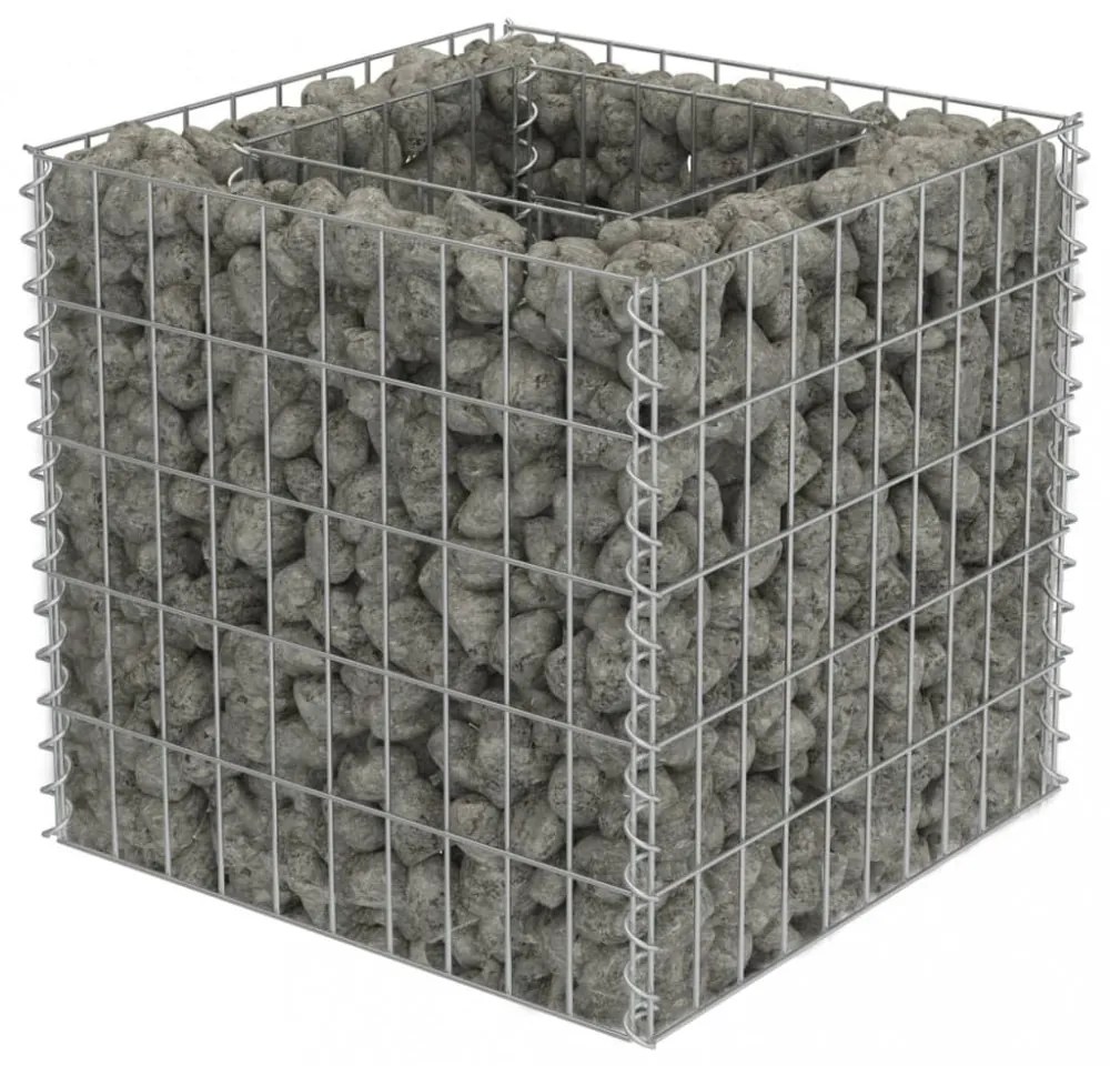 horganyzott acél gabion magaságyás 50 x 50 x 50 cm
