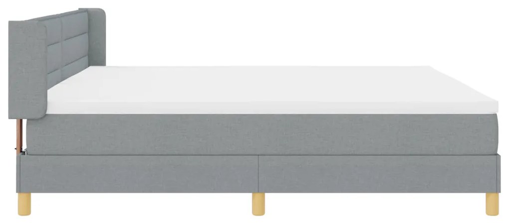 Rugós Ágy Matrac Szürke Színben - 200 x 200 cm, Szövet.