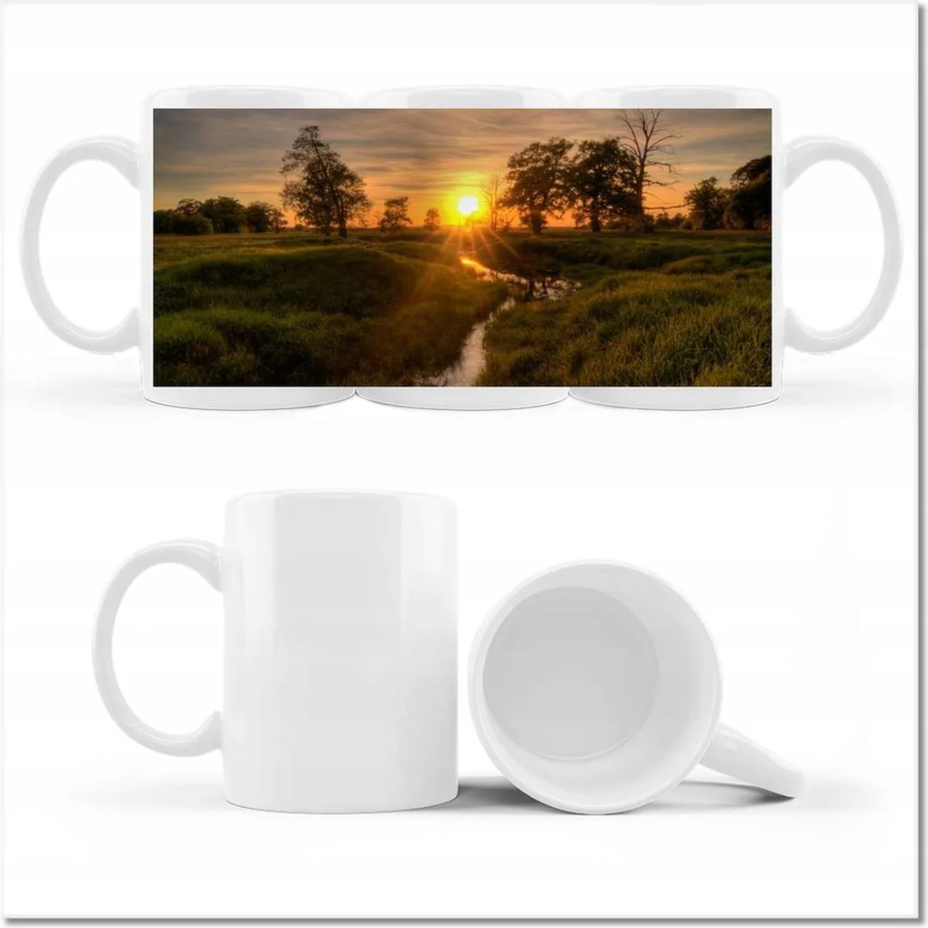 Fényképes bögre Lenyugvó nap Rogalin