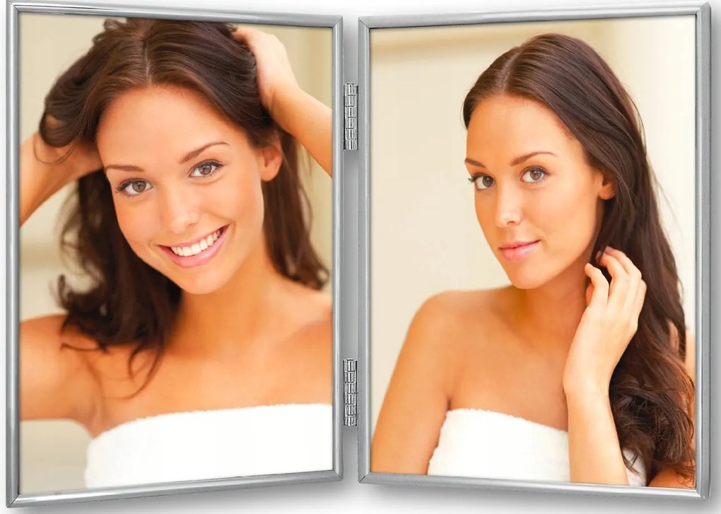 Dupla képkeret két képhez 10x15 ezüst portré ajándék