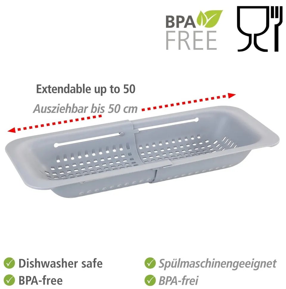 Műanyag teleszkópos csepegtető mosogatóba Sieve – Wenko