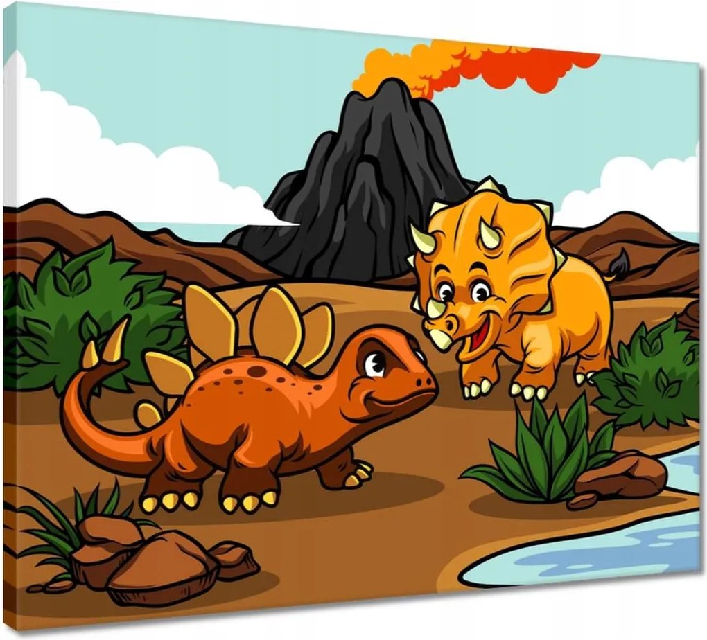 Vászonkép 50x40 Jégkorszak Dinoszauruszok