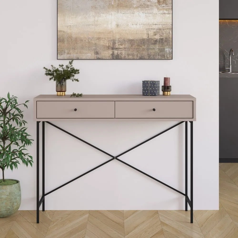 Szürkésbézs konzolasztal 35x110 cm Titan – Marckeric