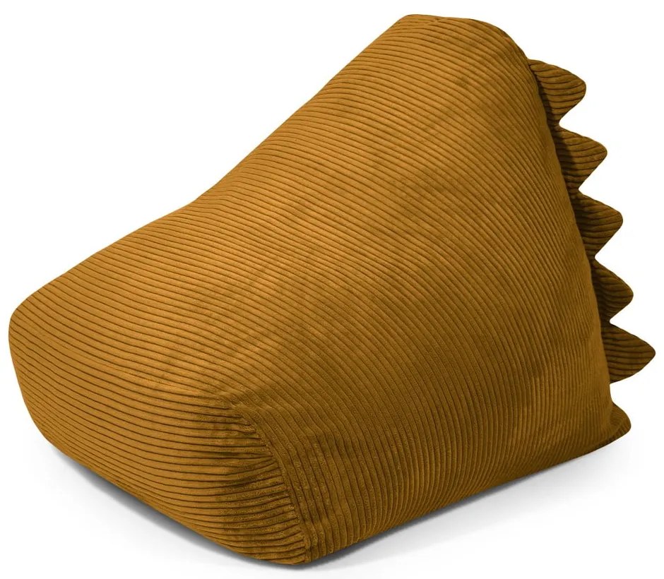 Mustársárga kordbársony gyerek babzsákfotel Snug 80 Dragon – SLOWDOWN