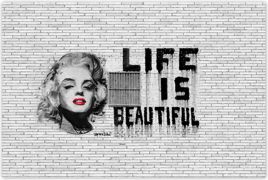 Poszterek 120x80 Banksy Life is beautiful
