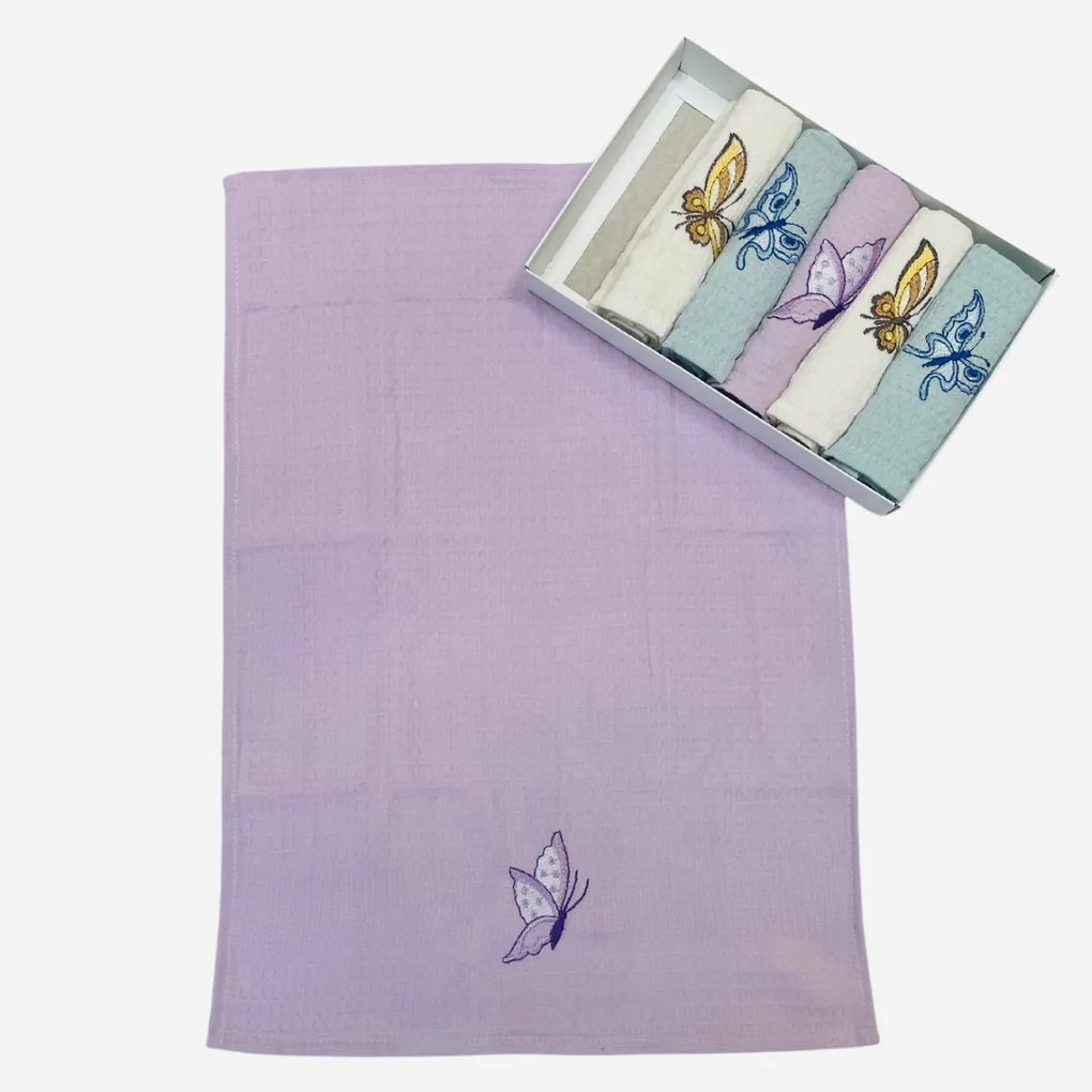 Konyharuhák gofri mintás Pillangó 40x60cm 6 db TiaHome