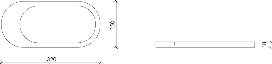 Fa dekoratív tálca 15x32 cm Tenu – noo.ma