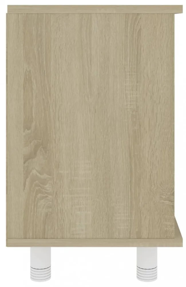 sonoma tölgy színű szerelt fa fürdőszobaszekrény 60x32x53,5 cm