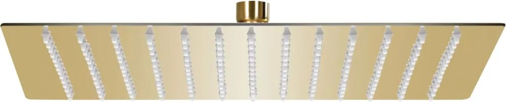vidaXL aranyszínű négyszögletes rozsdamentes acél esőztető zuhanyfej 30x30 cm