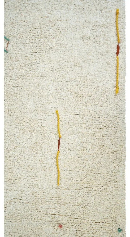 Krémszínű pamut gyerek játszószőnyeg 120x160 cm Wildflowers – Lorena Canals