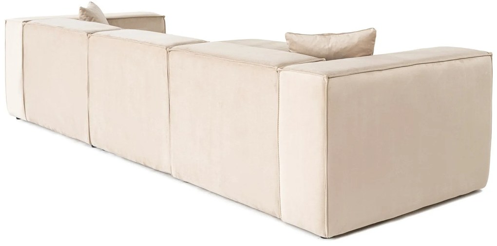Sarokkanapé Lora (L1-O1-1R-POUFFE ) - Krém