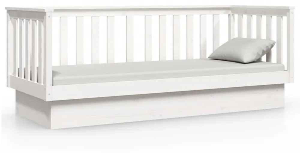 kanapéágy ágy matrac fehér 75x190 cm tömör fa fenyőfa