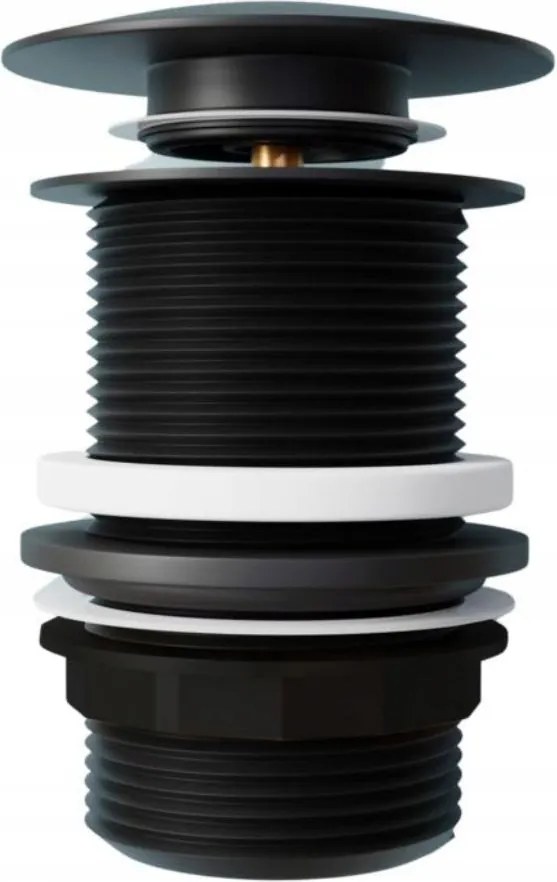 Klikk-klikk mosdó csaptelep fekete, túlfolyó nélkül