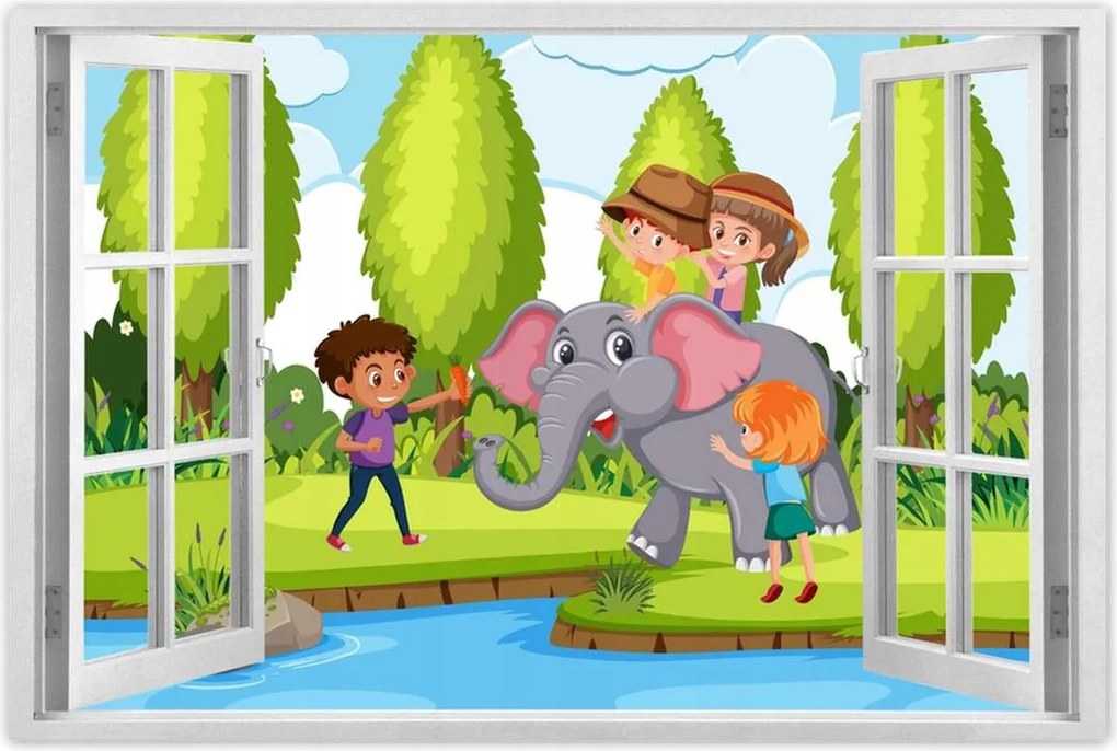 Poszterek 60x40 Állatkert Állatok Szafari Elefánt