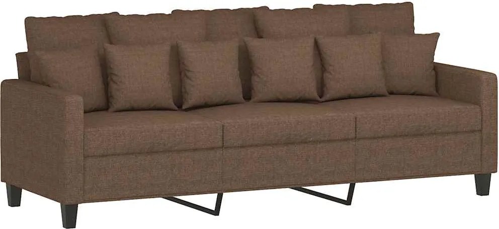 vidaXL 3 személyes barna szövetkanapé 180 cm