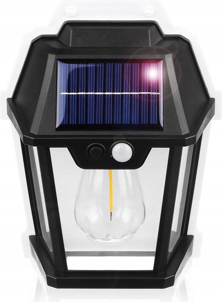 Napelemes Led Kültéri Fali Lámpa Szürkületi Mozgásérzékelő