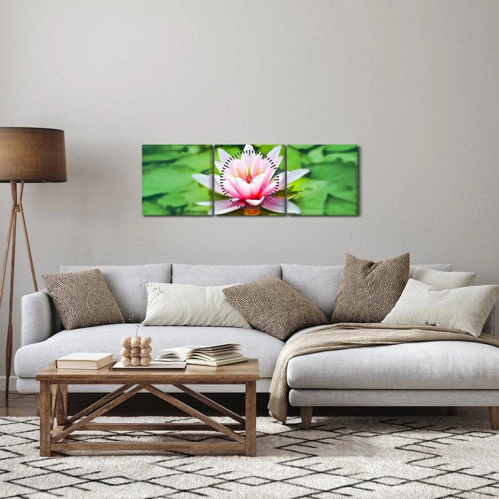 A tavirózsa képe a felszínen (órával) (90x30 cm)