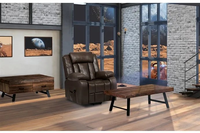 Dohányzóasztal 120 × 60 × 48 cm, tömörfa, öregfa AHG-536 PINE