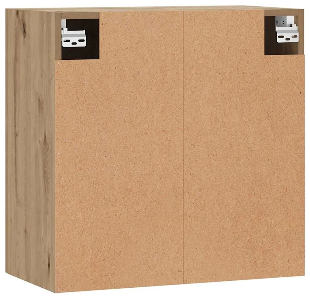 kézműves tölgy színű szerelt fa faliszekrény 60 x 31 x 60 cm