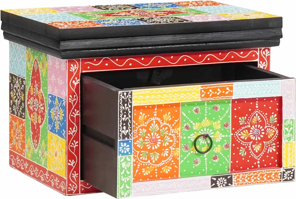 vidaXL Éjjeliszekrény fiókkal 2 pcs Sokszínű 40 x 30 x 28 cm