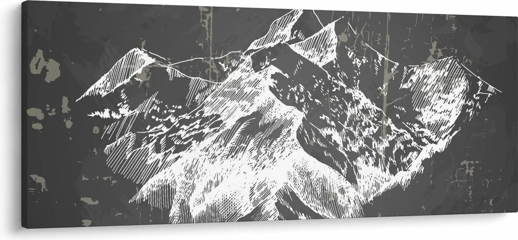 Kép - Hegyek illusztrációja (120x50 cm)