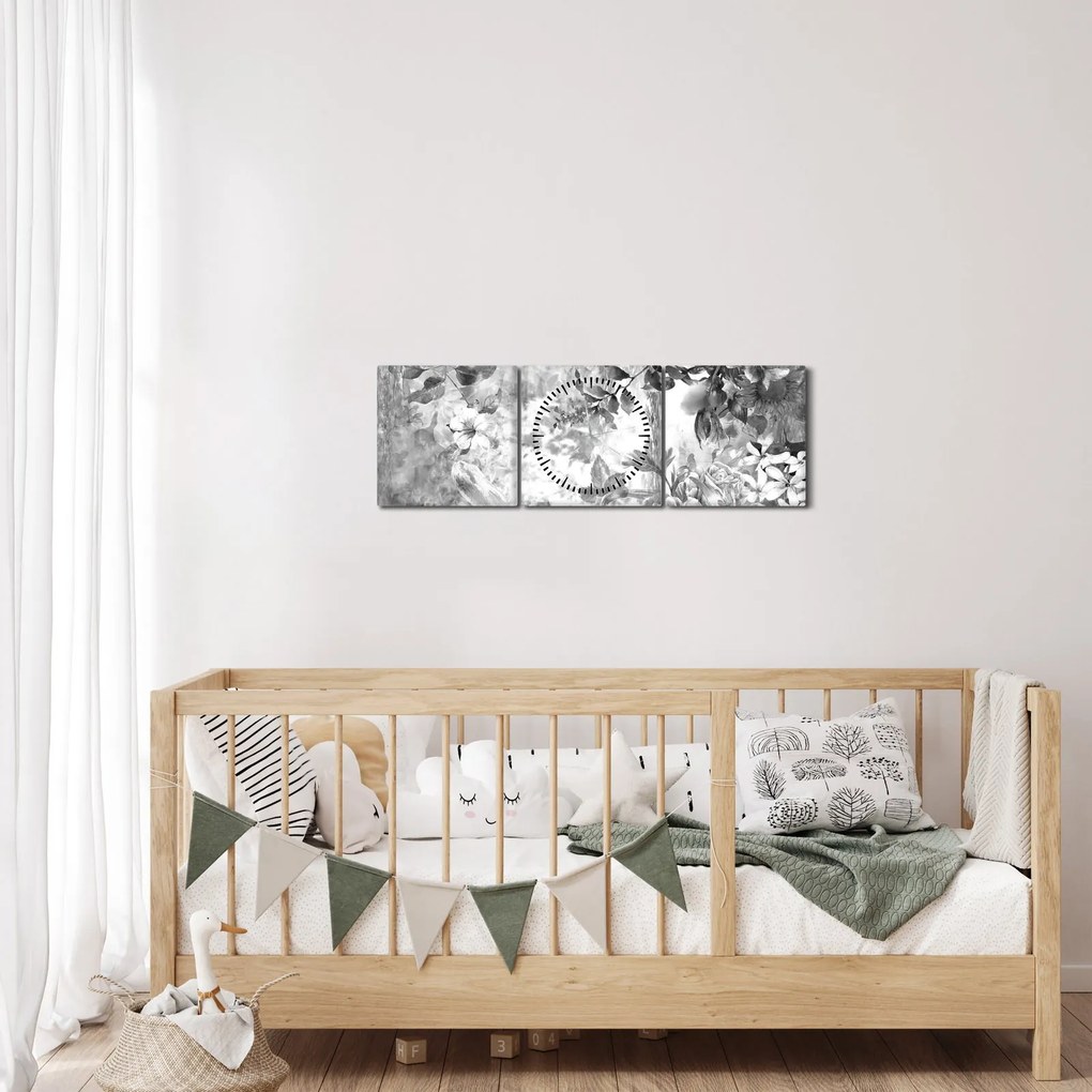 Kép - Romantikus kert (órával) (90x30 cm)