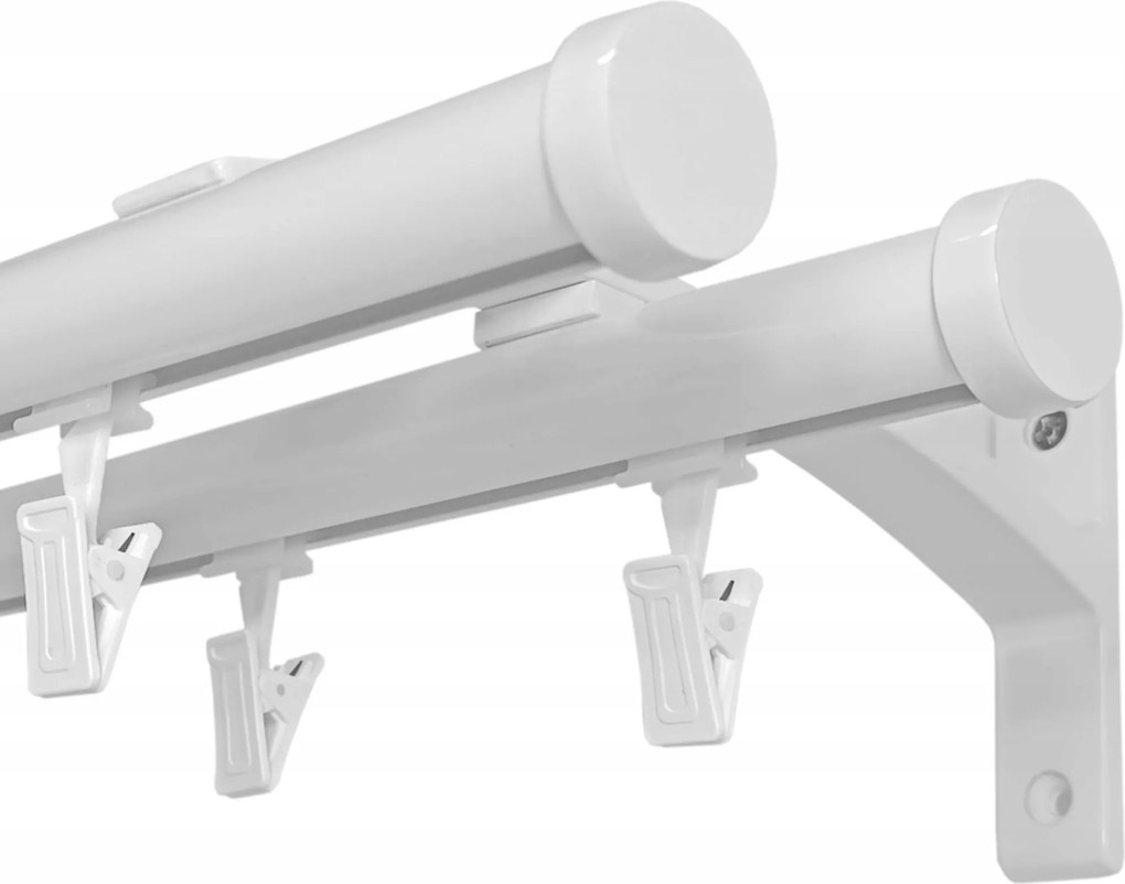 Sínkarnis Alumínium 20+20mm Fehér 180cm béka