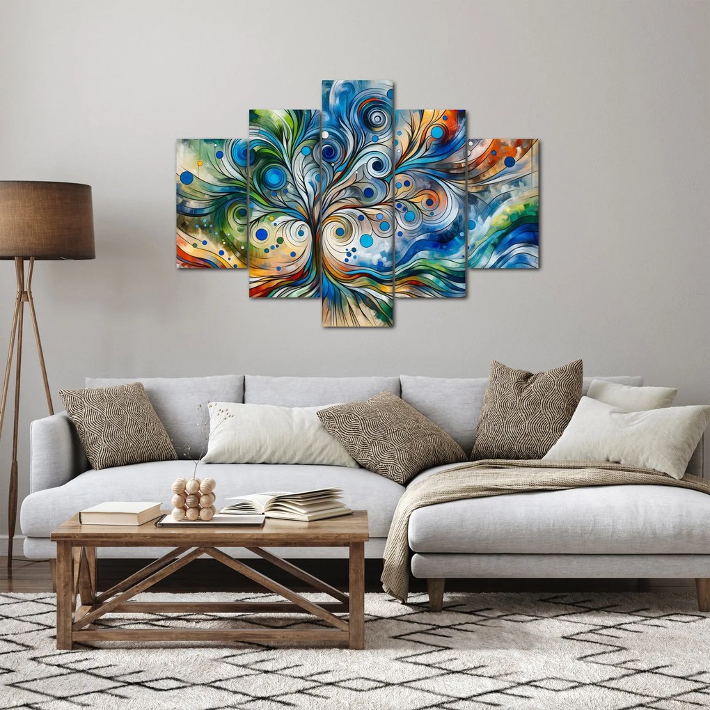 Kép – Színes energikus fa (150x105 cm)