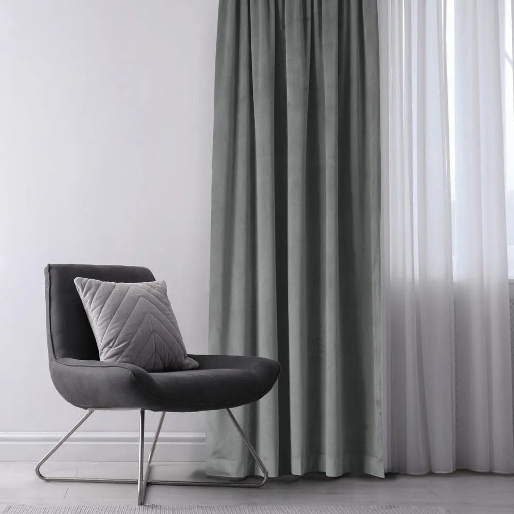 Antracitszürke függöny 200x270 cm Vila – Homede