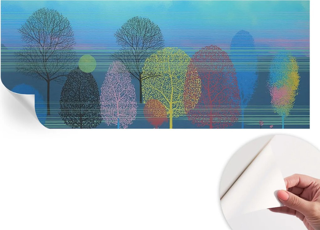 Öntapadós fali fotótapéta Hálószobába Színes harmónia 250x104 cm