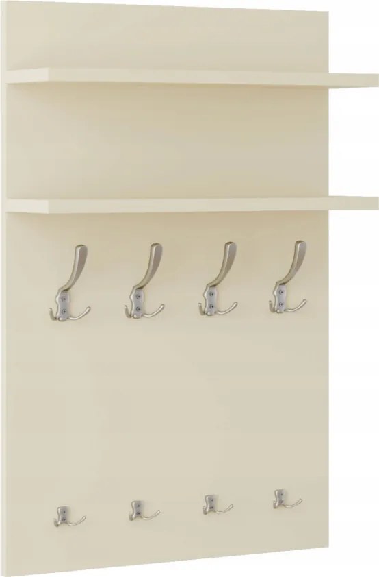 Modern fali akasztó 90x60 polc Bézs szatén fogantyúk