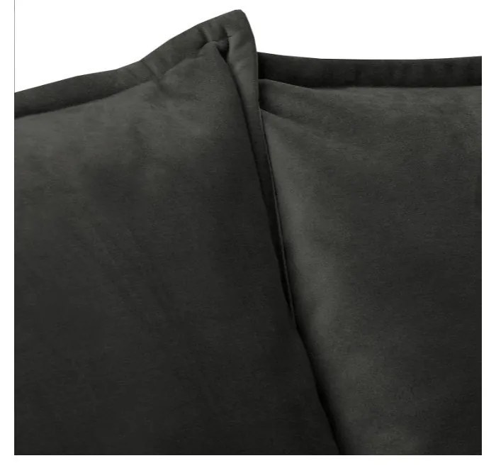 Sötétszürke bársony kanapé 138 cm Juli – Ropez