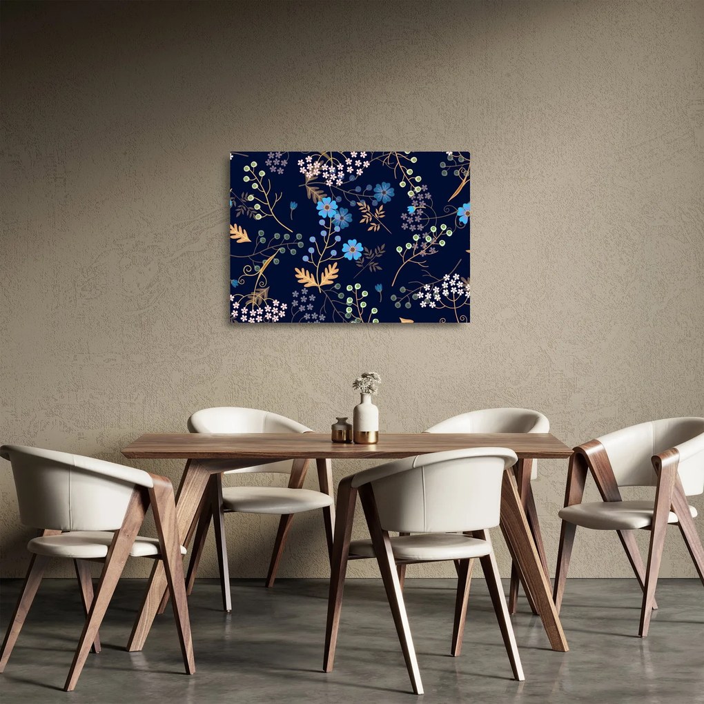 Üveg kép - Őszi virágok (70x50 cm)