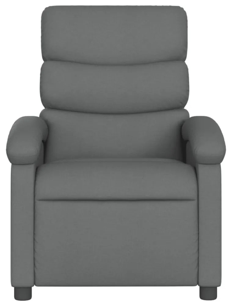 sötétszürke szövet dönthető elektromos masszázsfotel