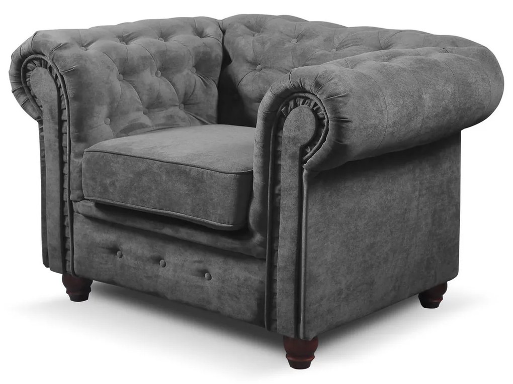 Infinity Chesterfield fotel Fekete